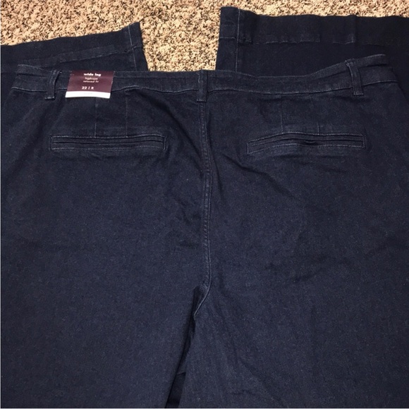 AVA & VIV Wide Leg High Rise Relaxed Dark Blue Denim Trousers Var Sizes | NWT - Picture 6 of 9